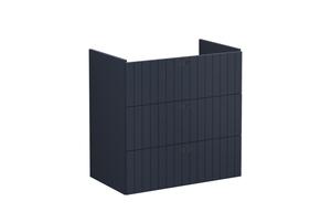 VitrA Root Groove 80cm 3 Drawer Washbasin Unit - Matt Dark Blue